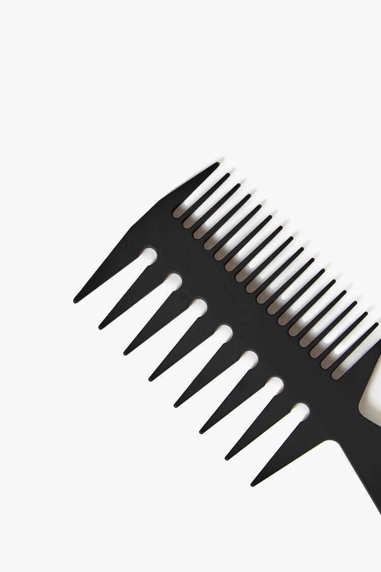 Black Wide & Fine Tooth Hair Comb 1