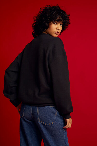 Blackmulti Selena Graphic Fleece Pullover 4