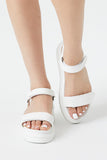 White Faux Croc Lug-Sole Sandals 2