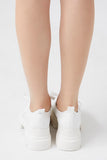 White Lace-Up Lug-Sole Sneakers 3