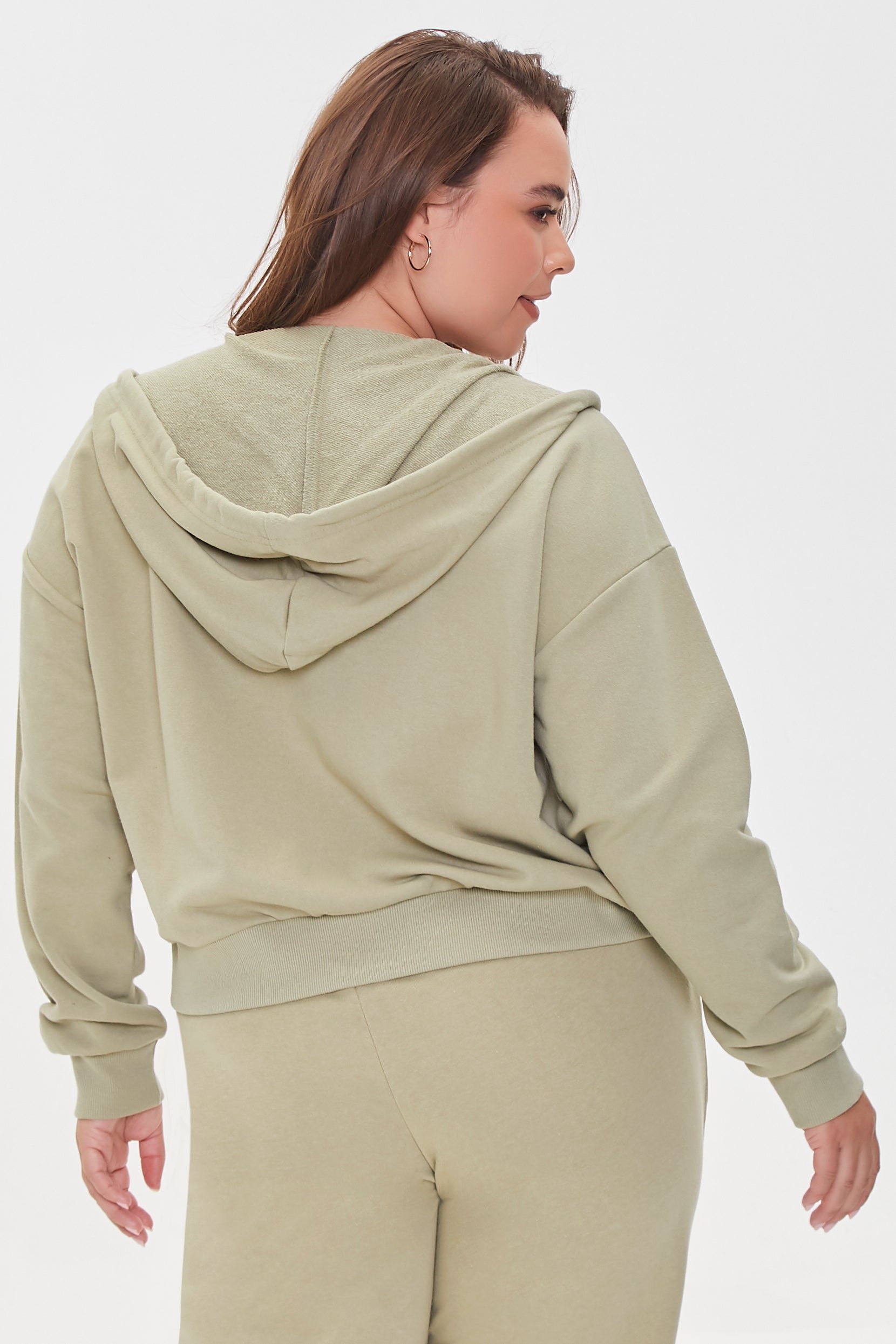 Shop For Women's Plus Size Fleece Zip-Up Hoodie