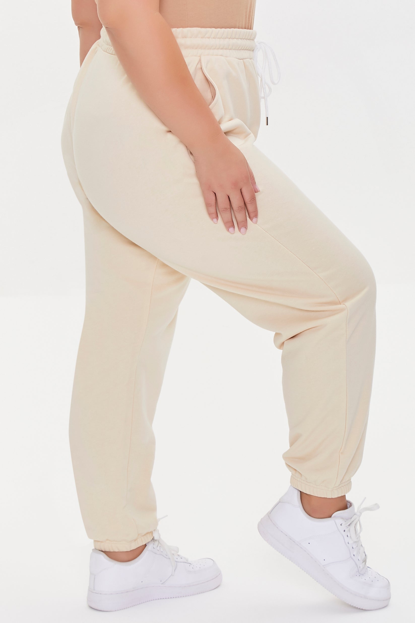 Sand Plus Size French Terry Joggers 2
