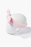 Pink Plush Bow Headwrap 1