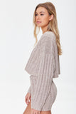 Taupe Wide-Ribbed Boxy Sweater 3