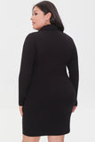 Black Plus Size Bodycon Mini Dress 2