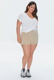Cuppuccino Plus Size Basic Organically Grown Cotton Hot Shorts 