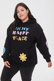 Blackmulti Plus Size In My Happy Place Hoodie 1