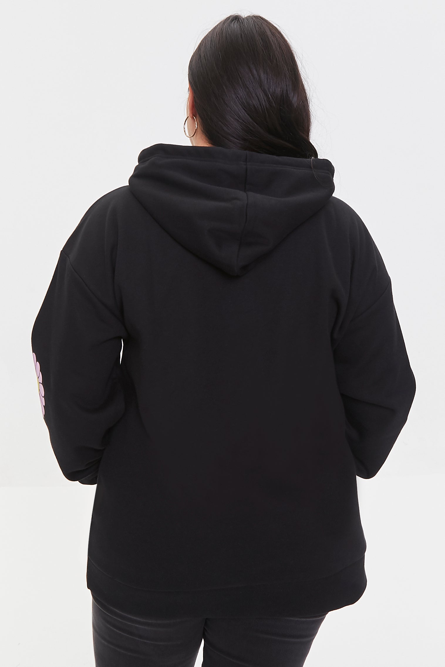 Blackmulti Plus Size In My Happy Place Hoodie 3