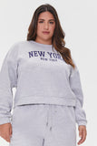 Heathergreynavy Plus Size New York Graphic Pullover 1
