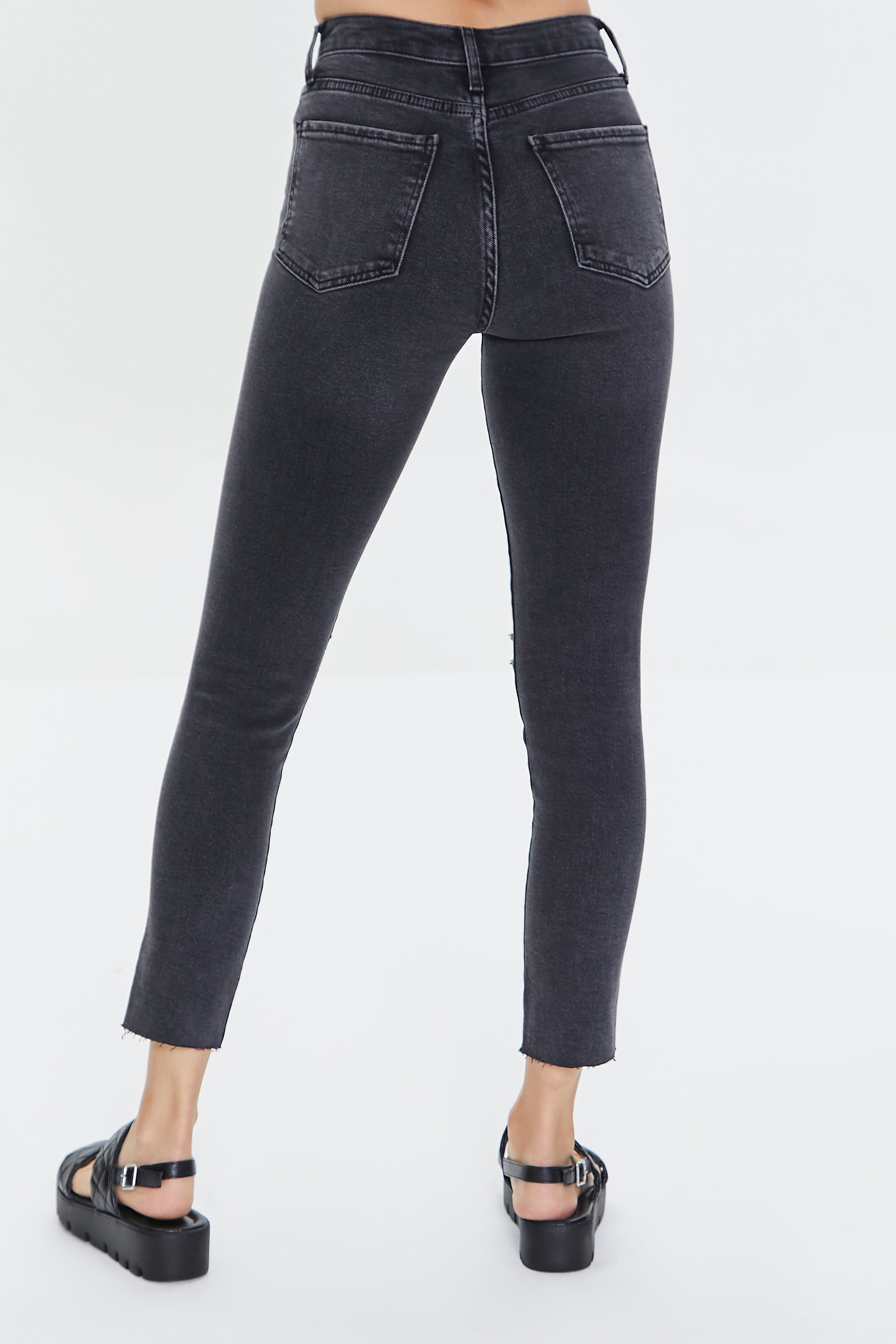 Washedblack Distressed Skinny Jeans 4