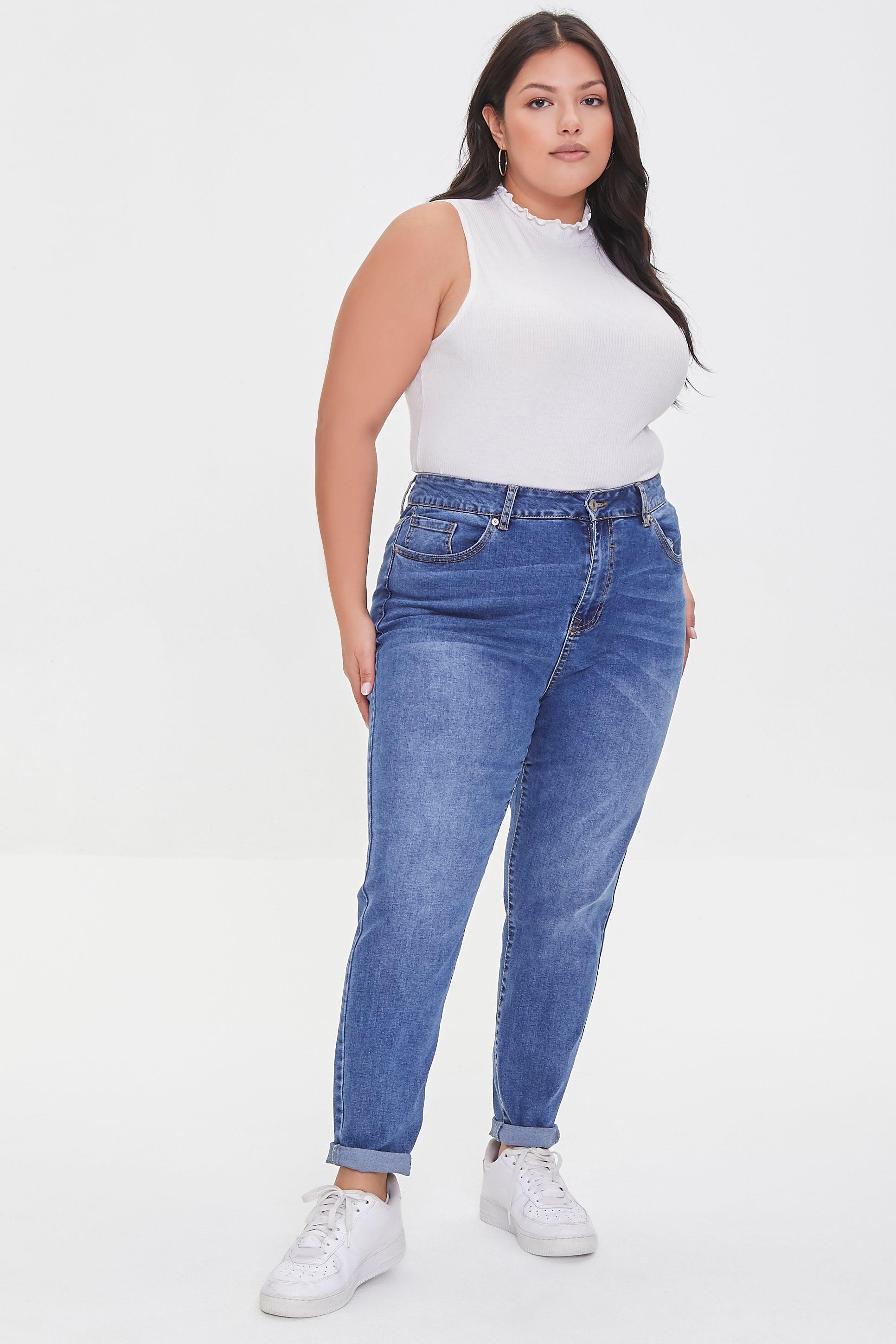 Mediumdenim Plus Size High-Rise Skinny Jeans 