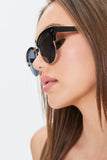 Goldblack Half-Rim Tortoiseshell Sunglasses 2
