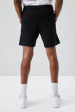Black Cotton-Blend Drawstring Shorts 4