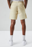 Khaki Cotton-Blend Drawstring Shorts 4