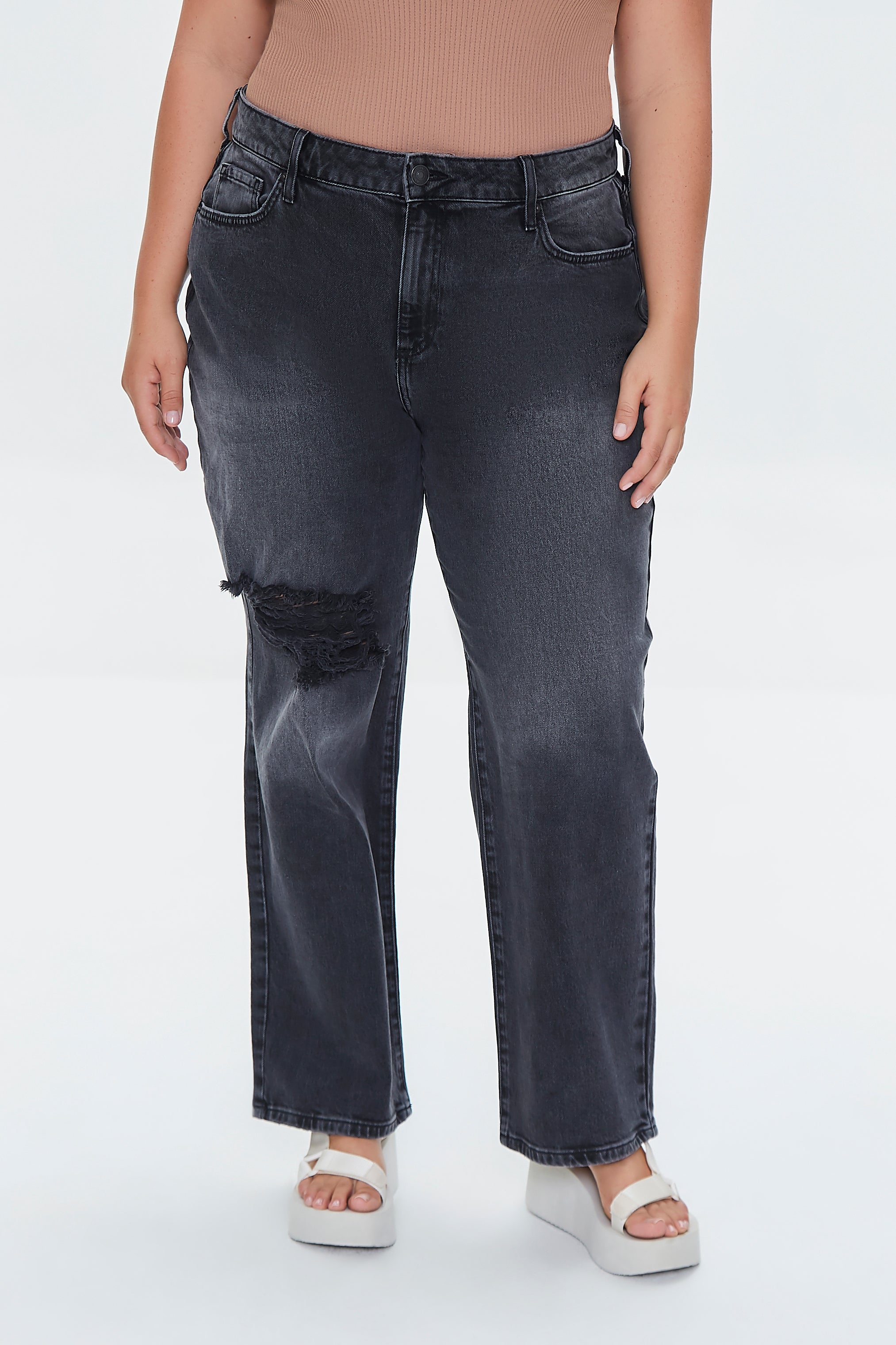 Washedblack Plus Size 90s-Fit High-Rise Jeans 1