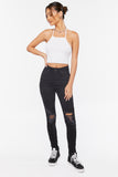 Washedblack Recycled Cotton High-Rise Distressed Jeans 