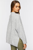 Heathergrey Mock Neck Drop-Sleeve Sweater 2