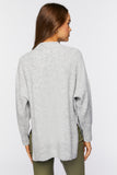 Heathergrey Mock Neck Drop-Sleeve Sweater 3
