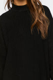 Black Mock Neck Drop-Sleeve Sweater 4