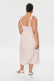Pinkmulti Plus Size Floral Print Midi Dress 3