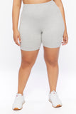 Heathergrey Plus Size Basic Organically Grown Cotton Biker Shorts 7