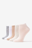 White/Oatmeal Marled Ankle Socks - 5 Pack