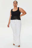 Black Plus Size Netted Tank Top 3