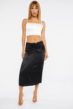 Black Knotted Midi Skirt 