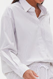 Ashbrownwhite Pinstriped Button-Front Shirt 1