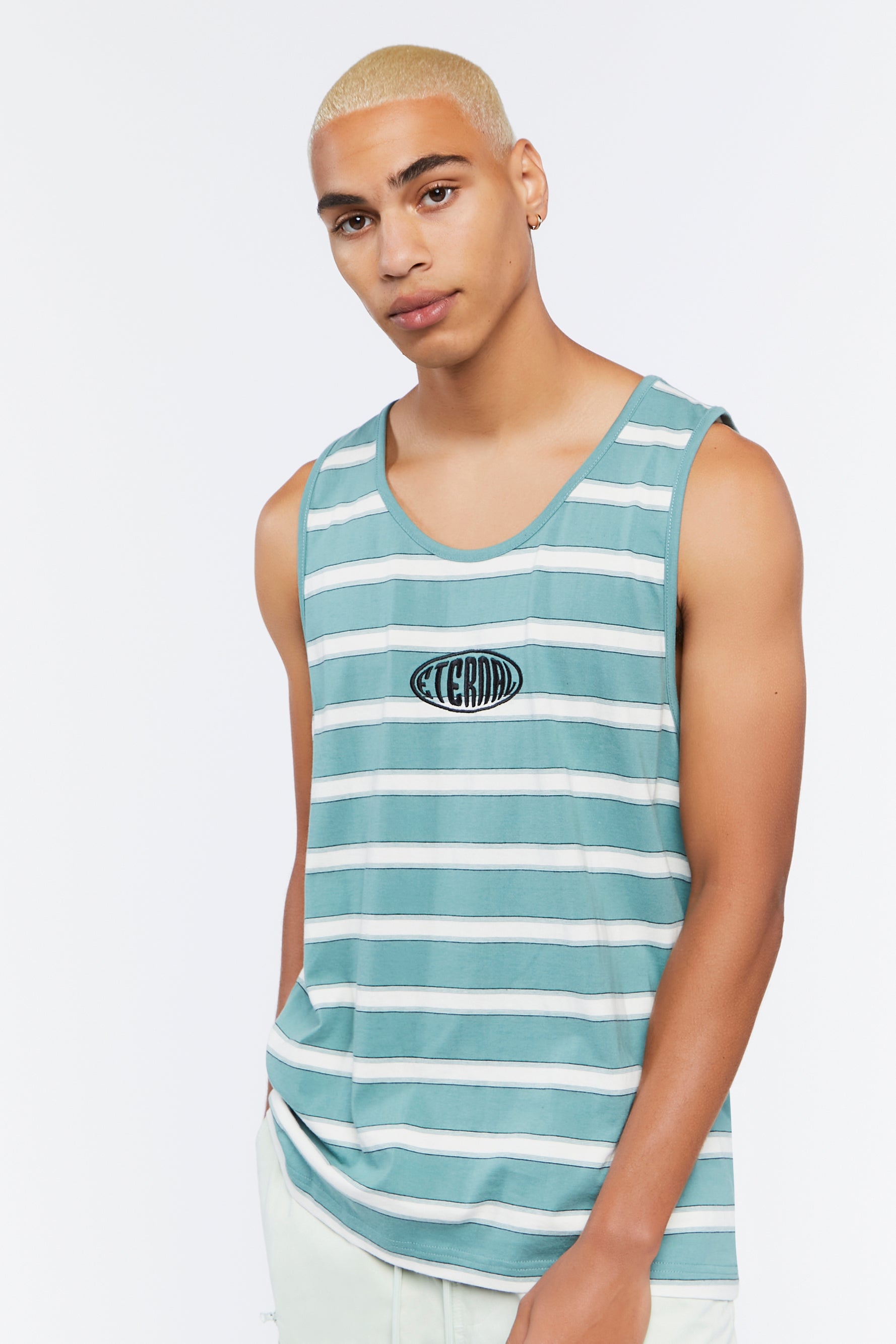 Greenwhite Embroidered Eternal Tank Top 
