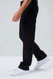Black Cotton Straight-Leg Pants 4