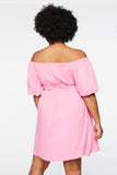 Pinkicing Plus Size Off-the-Shoulder Dress 2