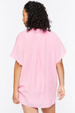 Pinkicing Plus Size Cap Sleeve Twill Shirt 3