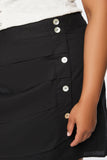 Black Plus Size Linen-Blend Mini Skirt 5