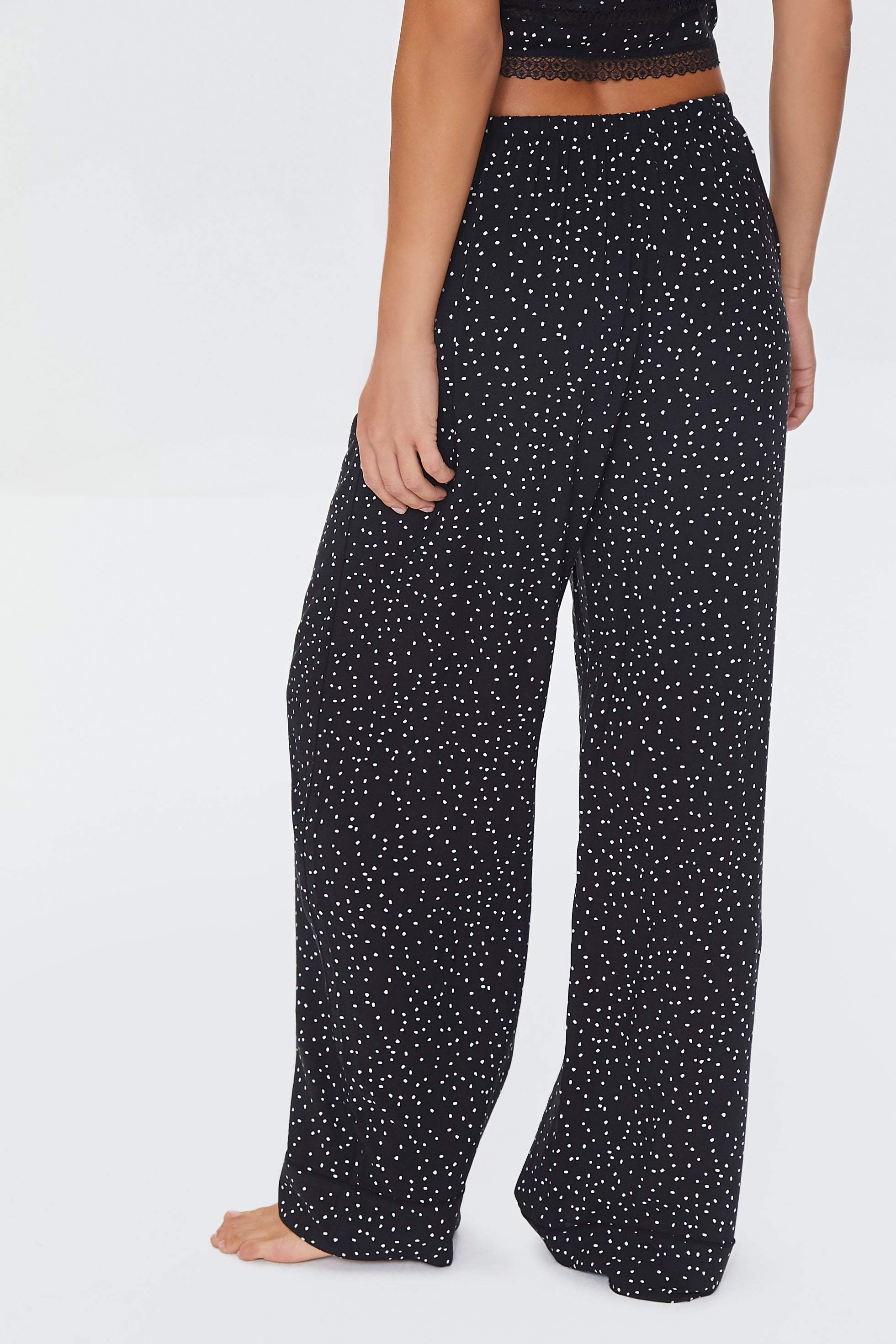 Blackwhite Speckled Drawstring Pajama Pants 3