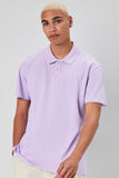 Purple Vented-Hem Polo Shirt 