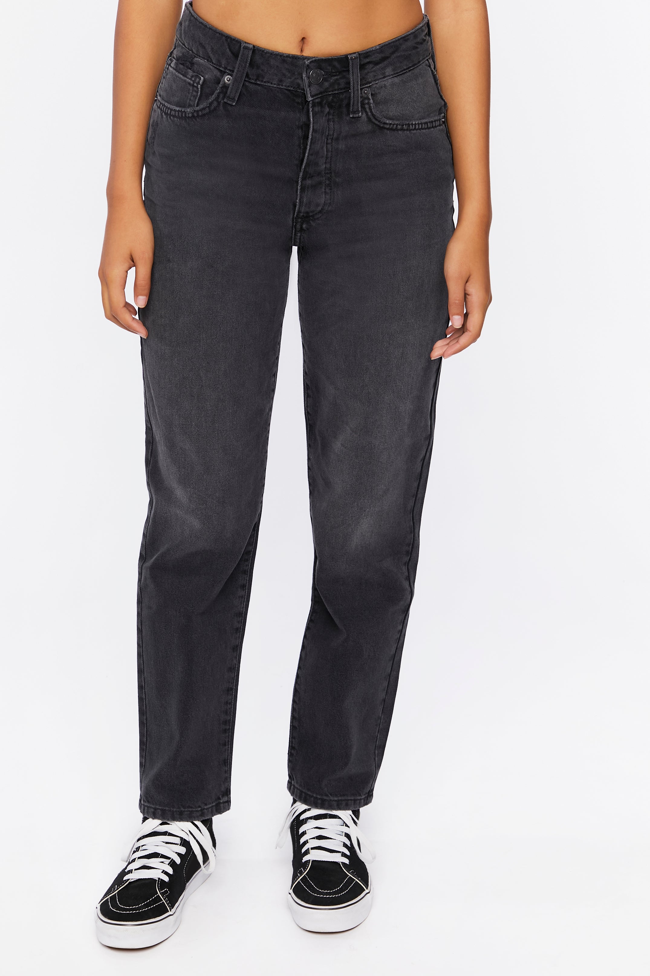 Washedblack Recycled Cotton High-Rise Mom Jeans 1