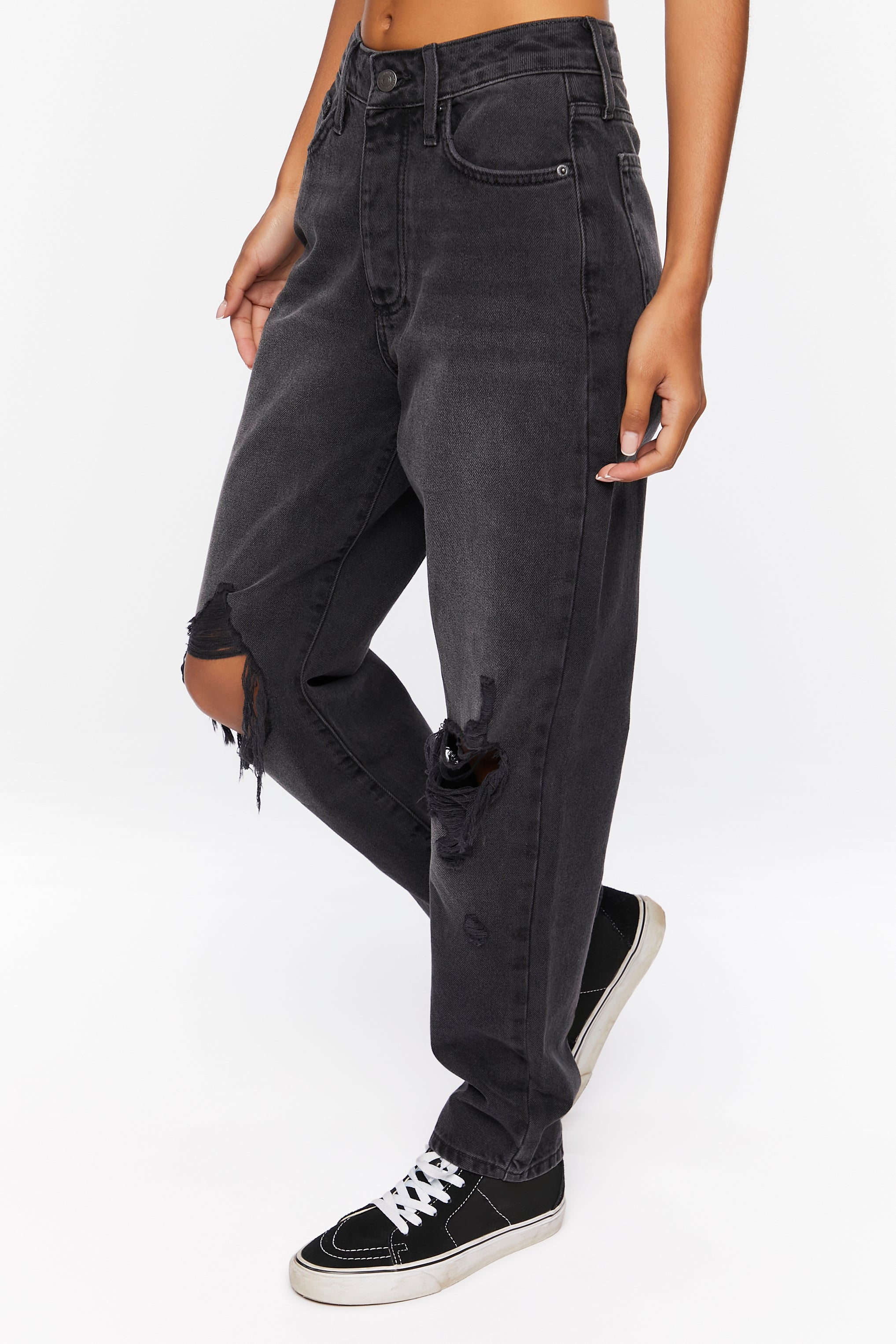 Washedblack Recycled Cotton Distressed Jeans 2