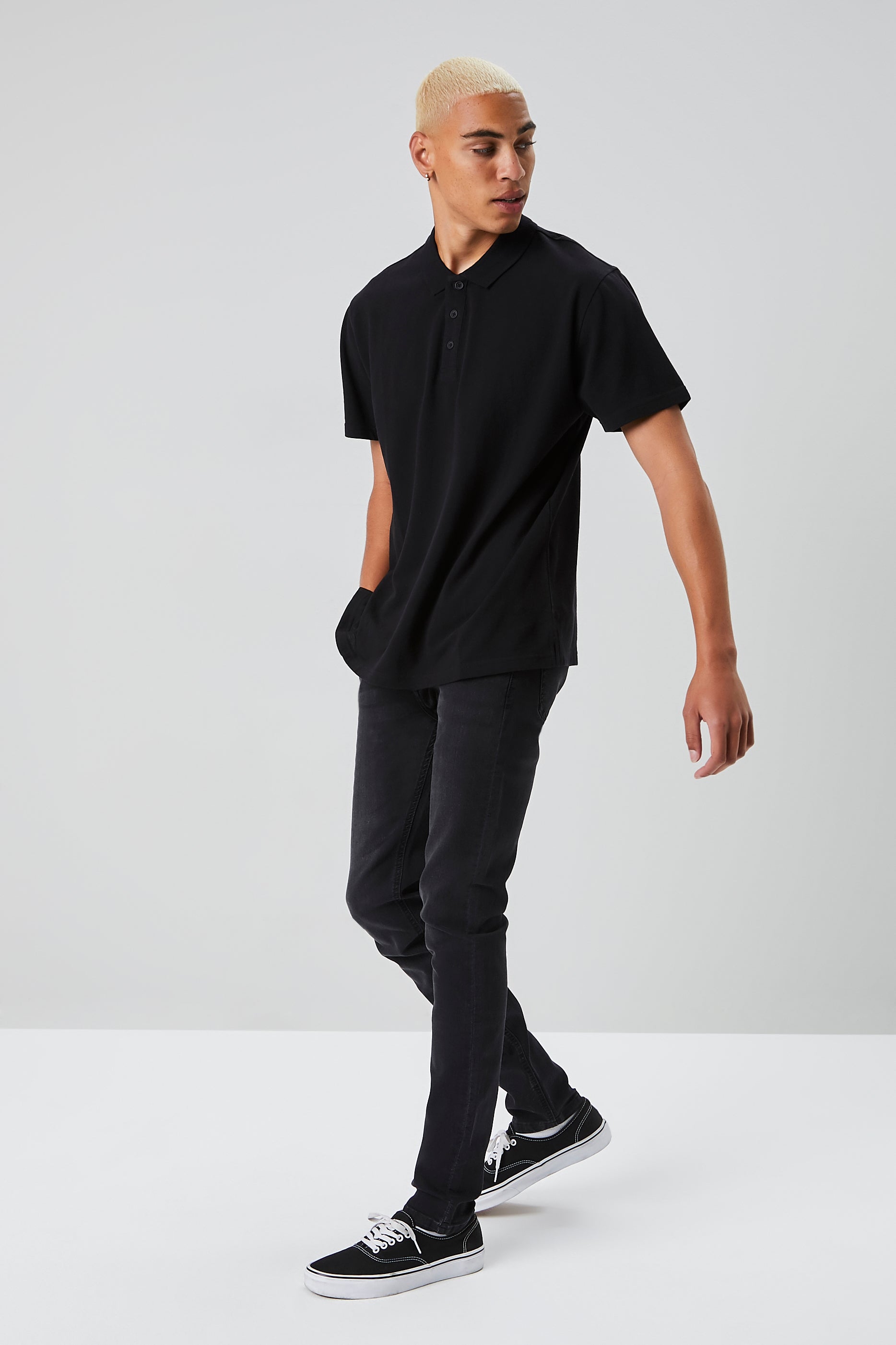 Black Short-Sleeve Polo Shirt 3