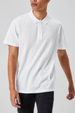 White Short-Sleeve Polo Shirt 