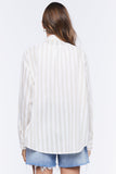 White/Safari Striped Curved-Hem Shirt 2