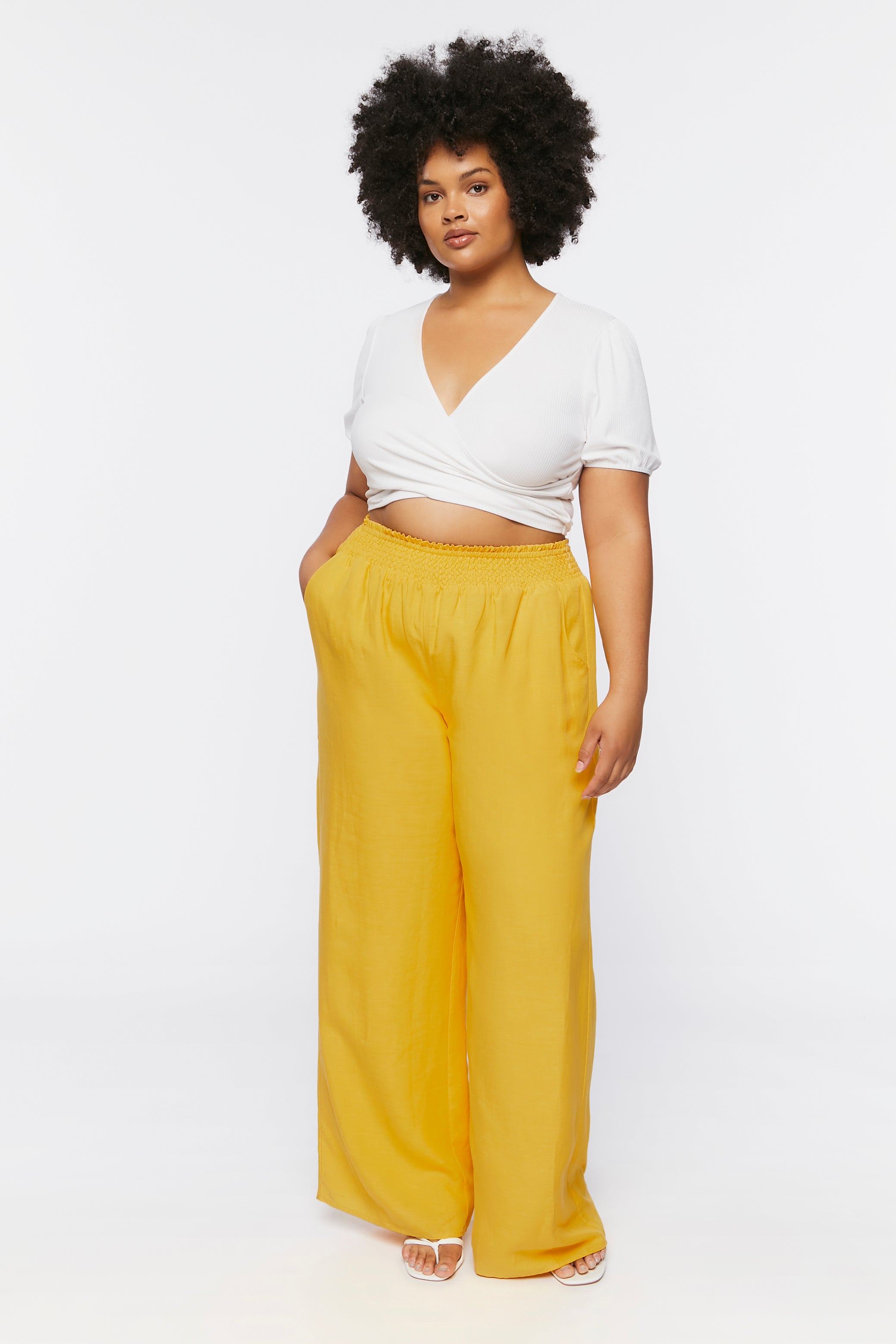 Buy Women Yellow Foil Panelled Flared Palazzo Pants - All Year Festive -  Indya