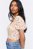 Ivorymulti Sweetheart Floral Print Top 3