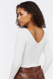 Vanilla Ribbed Cropped Fitted Sweater 2