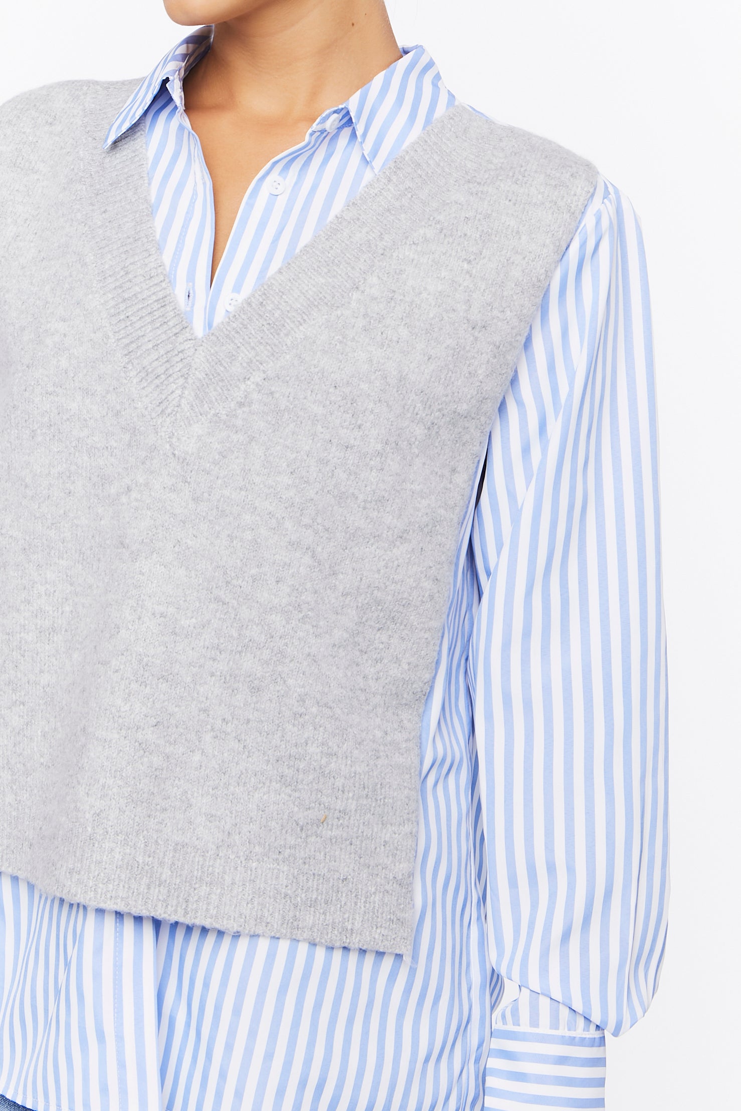Greymulti Sweater Vest Combo Shirt 4