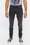 Black Premium Distressed Slim-Fit Jeans 1
