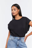Black Cotton Muscle Tee