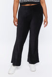 Black Plus Size Corduroy Flare Pants 1