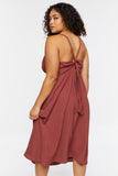Currant Plus Size Lace-Back Cami Midi Dress 3