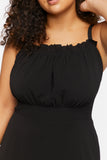 Black Plus Size Lace-Back Cami Midi Dress 4